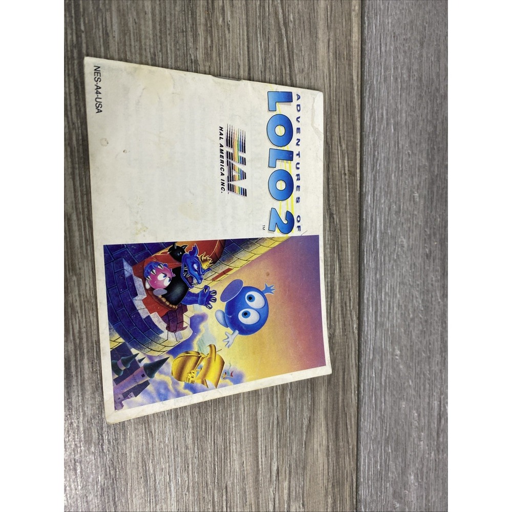 Adventures of Lolo 2 Instruction Manual Only Nintendo‎ Nes Authentic